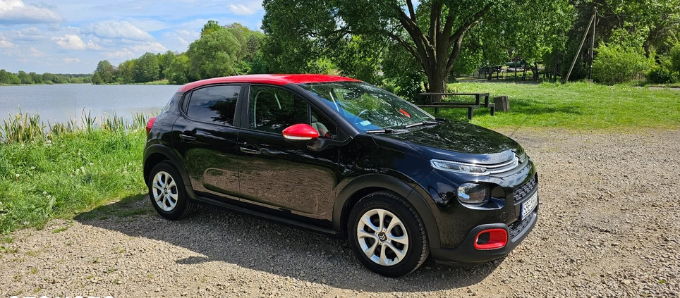 Citroen C3 cena 39900 przebieg: 77112, rok produkcji 2019 z Poręba małe 596